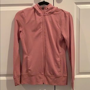 Pink workout zip up hoodie